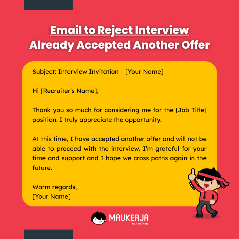 Email to Reject Interview